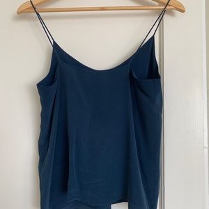 Everlane 100% silk cami in navy blue, 2